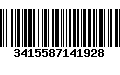 Código de Barras 3415587141928