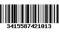 Código de Barras 3415587421013