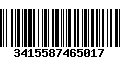 Código de Barras 3415587465017