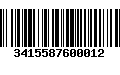 Código de Barras 3415587600012