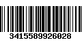 Código de Barras 3415589926028