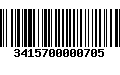 Código de Barras 3415700000705