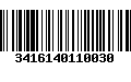 Código de Barras 3416140110030