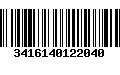 Código de Barras 3416140122040