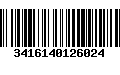 Código de Barras 3416140126024