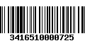 Código de Barras 3416510000725