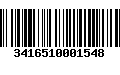 Código de Barras 3416510001548