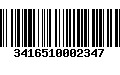 Código de Barras 3416510002347