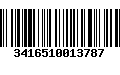 Código de Barras 3416510013787