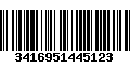 Código de Barras 3416951445123