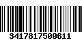 Código de Barras 3417817500611