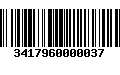 Código de Barras 3417960000037