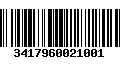 Código de Barras 3417960021001