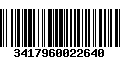 Código de Barras 3417960022640