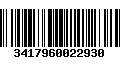 Código de Barras 3417960022930