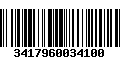 Código de Barras 3417960034100