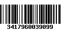 Código de Barras 3417960039099