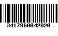 Código de Barras 3417960042020