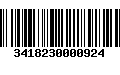 Código de Barras 3418230000924