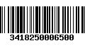 Código de Barras 3418250006500