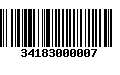 Código de Barras 34183000007