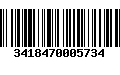 Código de Barras 3418470005734