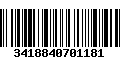 Código de Barras 3418840701181