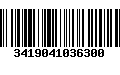 Código de Barras 3419041036300