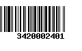 Código de Barras 3420002401