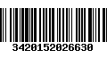 Código de Barras 3420152026630