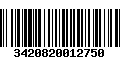 Código de Barras 3420820012750