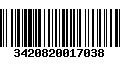 Código de Barras 3420820017038