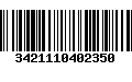 Código de Barras 3421110402350