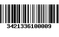 Código de Barras 3421336100009