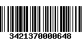 Código de Barras 3421370000648