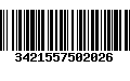 Código de Barras 3421557502026