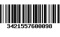 Código de Barras 3421557600098