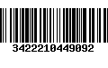 Código de Barras 3422210449092