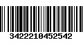 Código de Barras 3422210452542