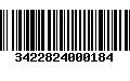 Código de Barras 3422824000184