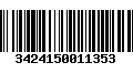 Código de Barras 3424150011353