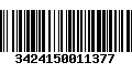 Código de Barras 3424150011377