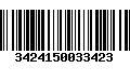 Código de Barras 3424150033423