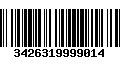 Código de Barras 3426319999014