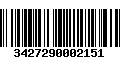 Código de Barras 3427290002151