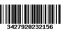 Código de Barras 3427920232156