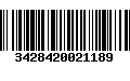 Código de Barras 3428420021189