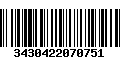 Código de Barras 3430422070751
