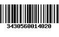 Código de Barras 3430560014020