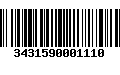 Código de Barras 3431590001110